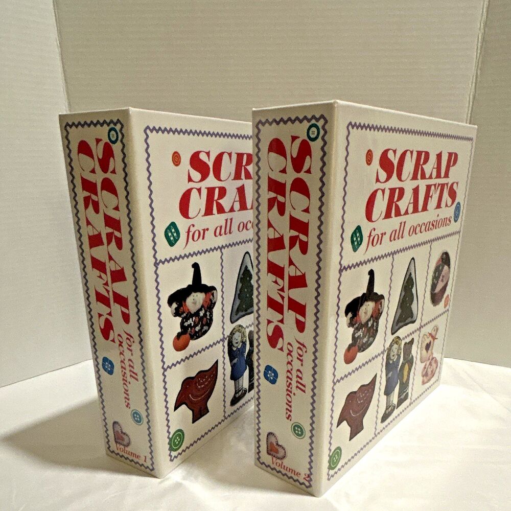 Vintage 1991 Scrap Crafts for All Occasions Binders Volume 1 &2 Set Oxmoor House